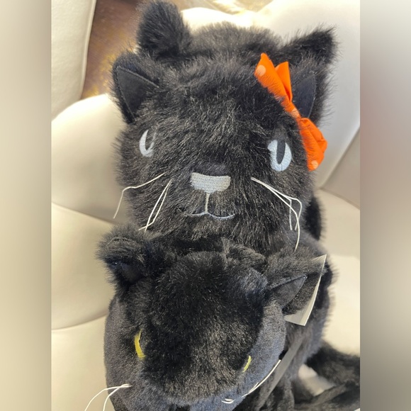 Halloween Black Cat Family Plush Pillow Set of 3 Dad, Mom & Baby NWT CR Curious - Picture 3 of 4